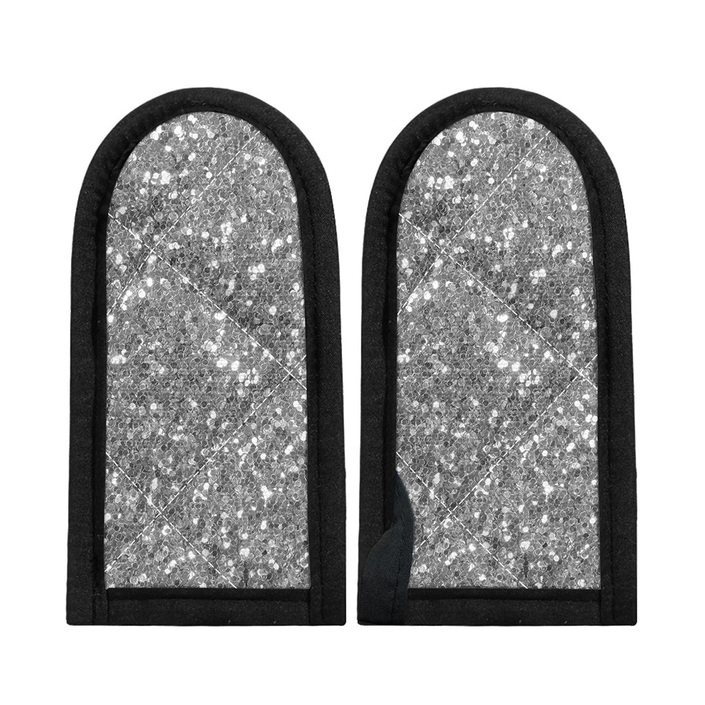Silver (NOT Real) Glitter Print Skillet Handle Cover