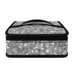 Silver (NOT Real) Glitter Print Small Lunch Bag