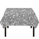 Silver (NOT Real) Glitter Print Tablecloth