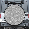Silver (NOT Real) Glitter Print Tire Cover
