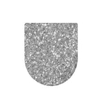 Silver (NOT Real) Glitter Print Toilet Lid Cover