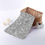 Silver (NOT Real) Glitter Print Towel