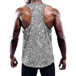 Silver (NOT Real) Glitter Print Training Tank Top