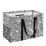 Silver (NOT Real) Glitter Print Utility Tote Bag