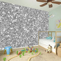 Silver (NOT Real) Glitter Print Wall Sticker