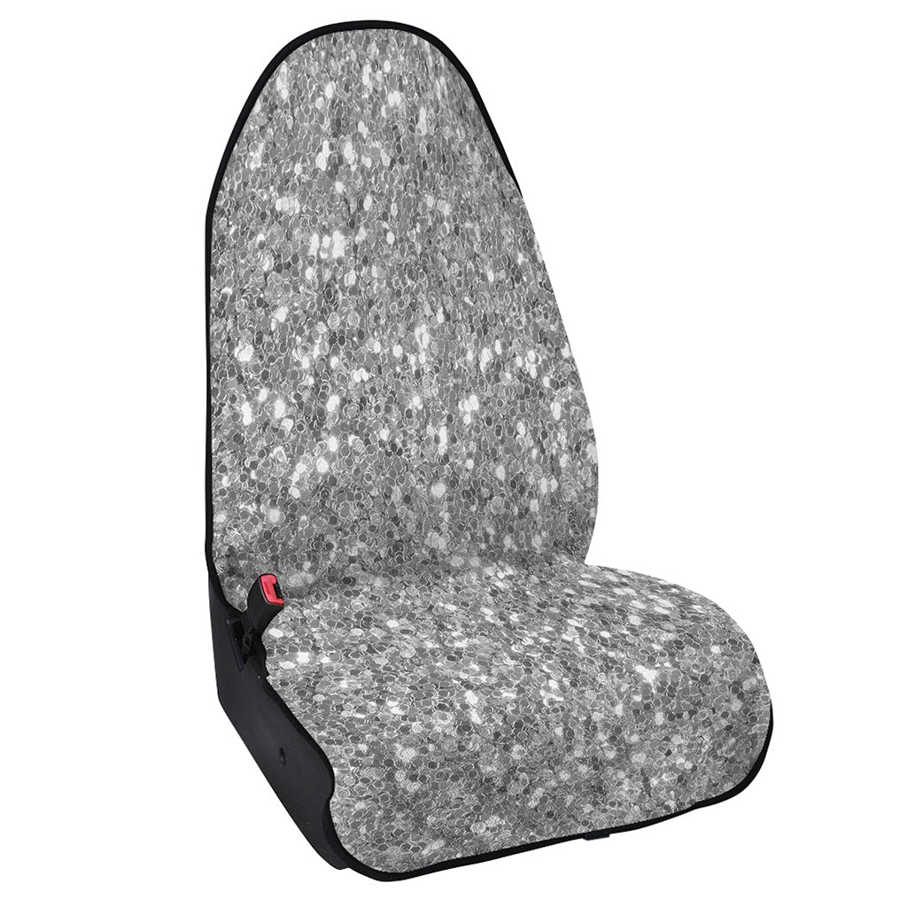 Silver (NOT Real) Glitter Print Waterproof Car Seat Cover