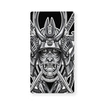 Silver Samurai Mask Print Baby Crib Sheet