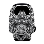 Silver Samurai Mask Print Baby Seat Cover