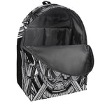Silver Samurai Mask Print Backpack