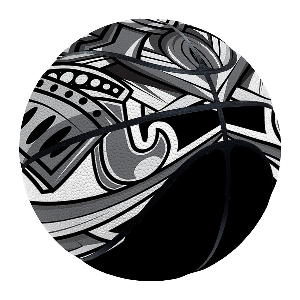 Silver Samurai Mask Print Basketball