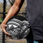Silver Samurai Mask Print Basketball