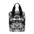 Silver Samurai Mask Print Bible Tote Bag