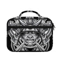 Silver Samurai Mask Print Briefcase Bible Bag