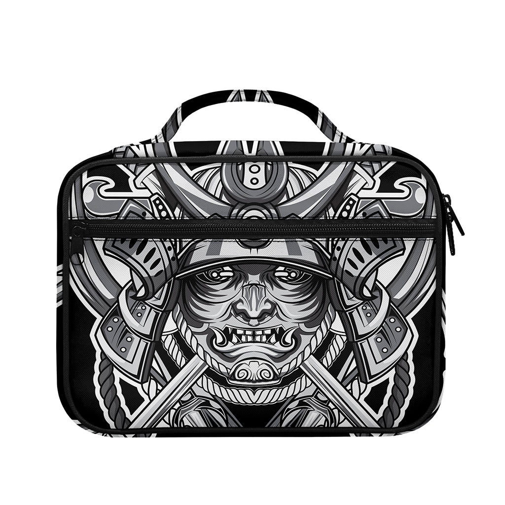 Silver Samurai Mask Print Briefcase Bible Bag