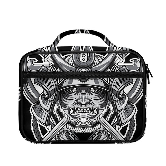 Silver Samurai Mask Print Briefcase Bible Bag