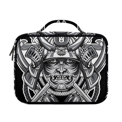 Silver Samurai Mask Print Briefcase Bible Bag
