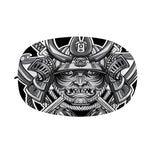Silver Samurai Mask Print Car Side Mirror Covers