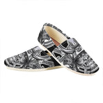 Silver Samurai Mask Print Casual Shoes