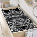 Silver Samurai Mask Print Changing Pad Cover
