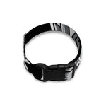 Silver Samurai Mask Print Dog Collar