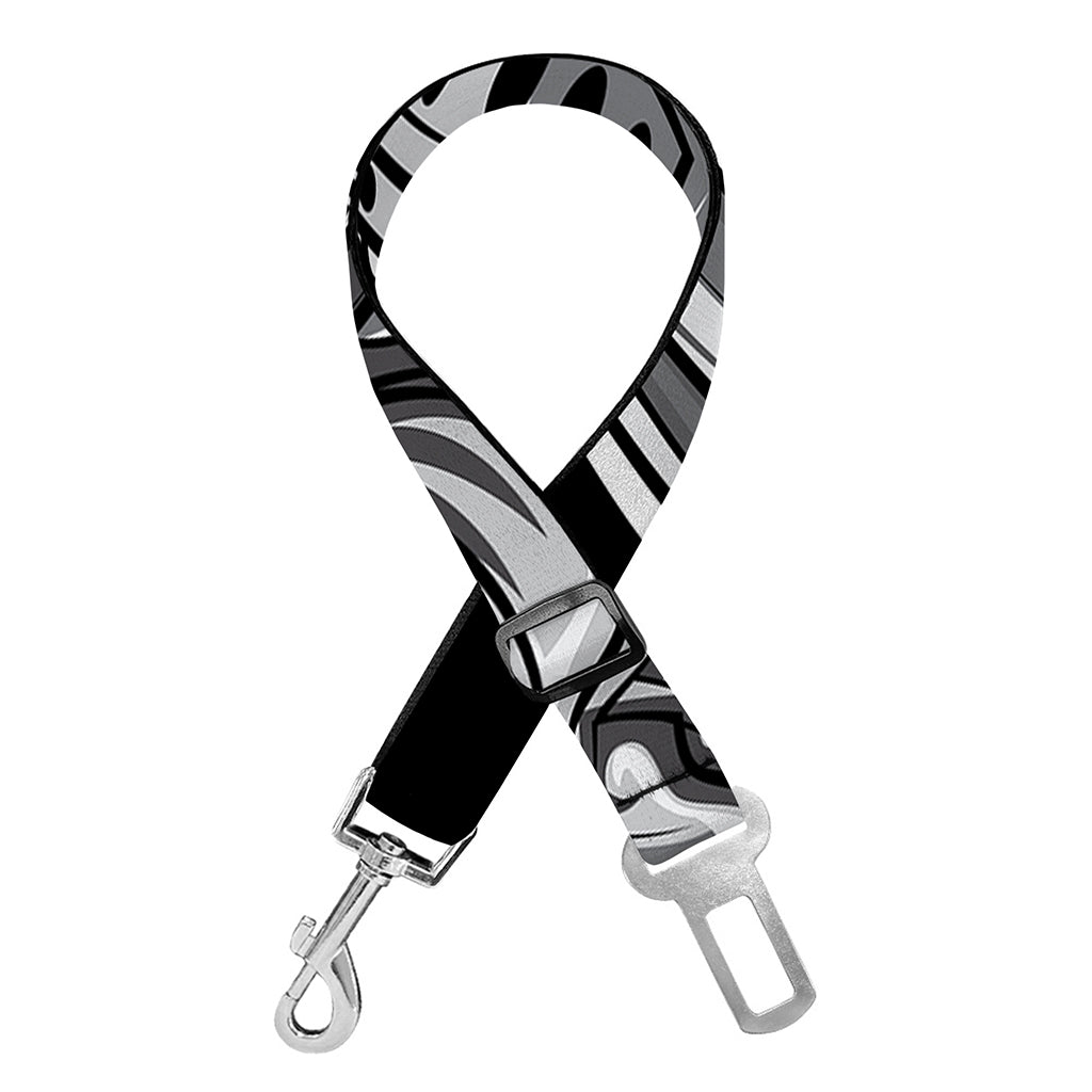 Silver Samurai Mask Print Dog Seat Belt