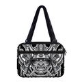 Silver Samurai Mask Print Double Strap Bible Bag