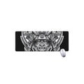 Silver Samurai Mask Print Extended Mouse Pad