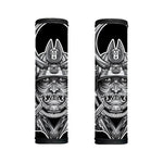 Silver Samurai Mask Print Handle Covers