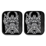 Silver Samurai Mask Print Handle Covers
