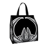 Silver Samurai Mask Print Insulated Lunch Tote