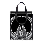 Silver Samurai Mask Print Insulated Lunch Tote