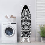 Silver Samurai Mask Print Ironing Board Cover