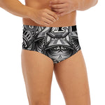 Silver Samurai Mask Print Men's Briefs