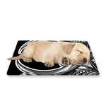 Silver Samurai Mask Print Pet Cooling Mat Cover