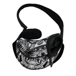 Silver Samurai Mask Print Pet Sling Carrier