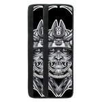 Silver Samurai Mask Print Refrigerator Handle Covers