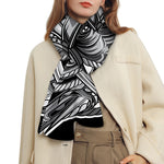 Silver Samurai Mask Print Scarf