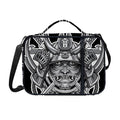 Silver Samurai Mask Print Shoulder Strap Bible Bag