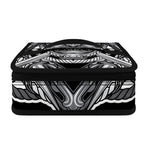 Silver Samurai Mask Print Small Lunch Bag