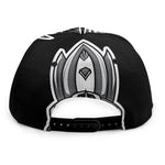 Silver Samurai Mask Print Snapback Cap