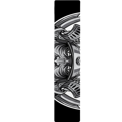 Silver Samurai Mask Print Table Runner