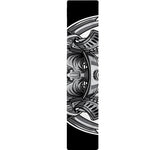 Silver Samurai Mask Print Table Runner