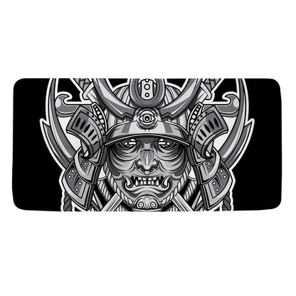 Silver Samurai Mask Print Towel