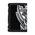 Silver Samurai Mask Print Trifold Wallet
