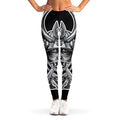 Silver Samurai Mask Print Women's Leggings
