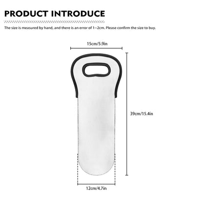 Teal Marble Print Single Neoprene Wine Tote