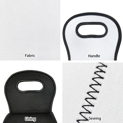 Teal Sugar Skull Pattern Print Single Neoprene Wine Tote