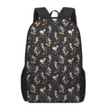 Skateboarding Skeleton Pattern Print 17 Inch Backpack