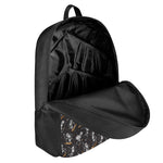 Skateboarding Skeleton Pattern Print 17 Inch Backpack
