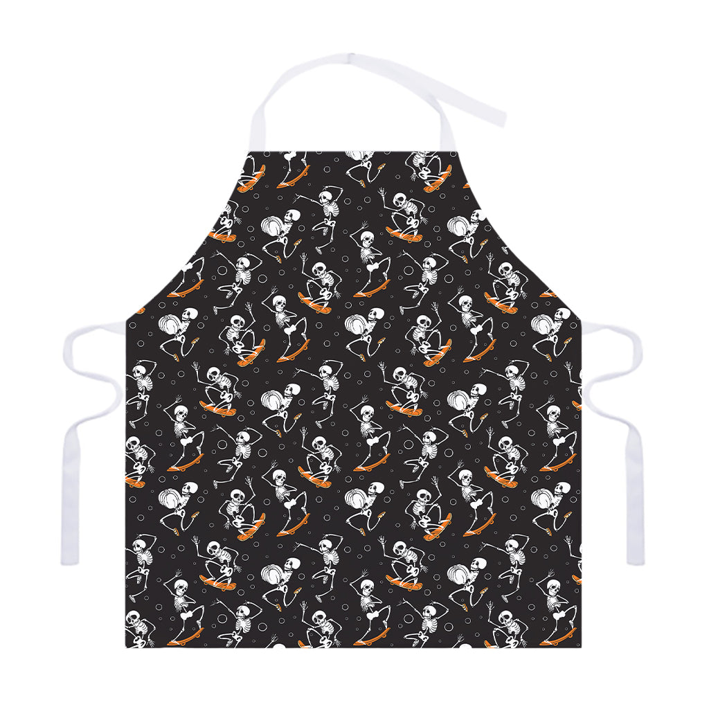 Skateboarding Skeleton Pattern Print Adjustable Apron